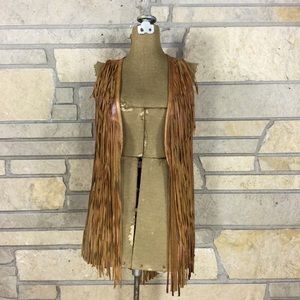 Torn by Ronny Kobo 100% Leather Fringe Vest